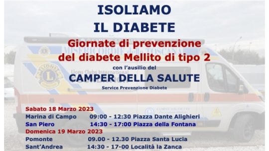 Isoliamo il diabete – Screening gratuito nel versante occidentale